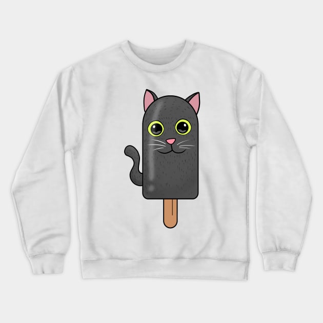 Animal Popsicle Grey Cat Ice Cream Summer Gift Crewneck Sweatshirt by Mesyo